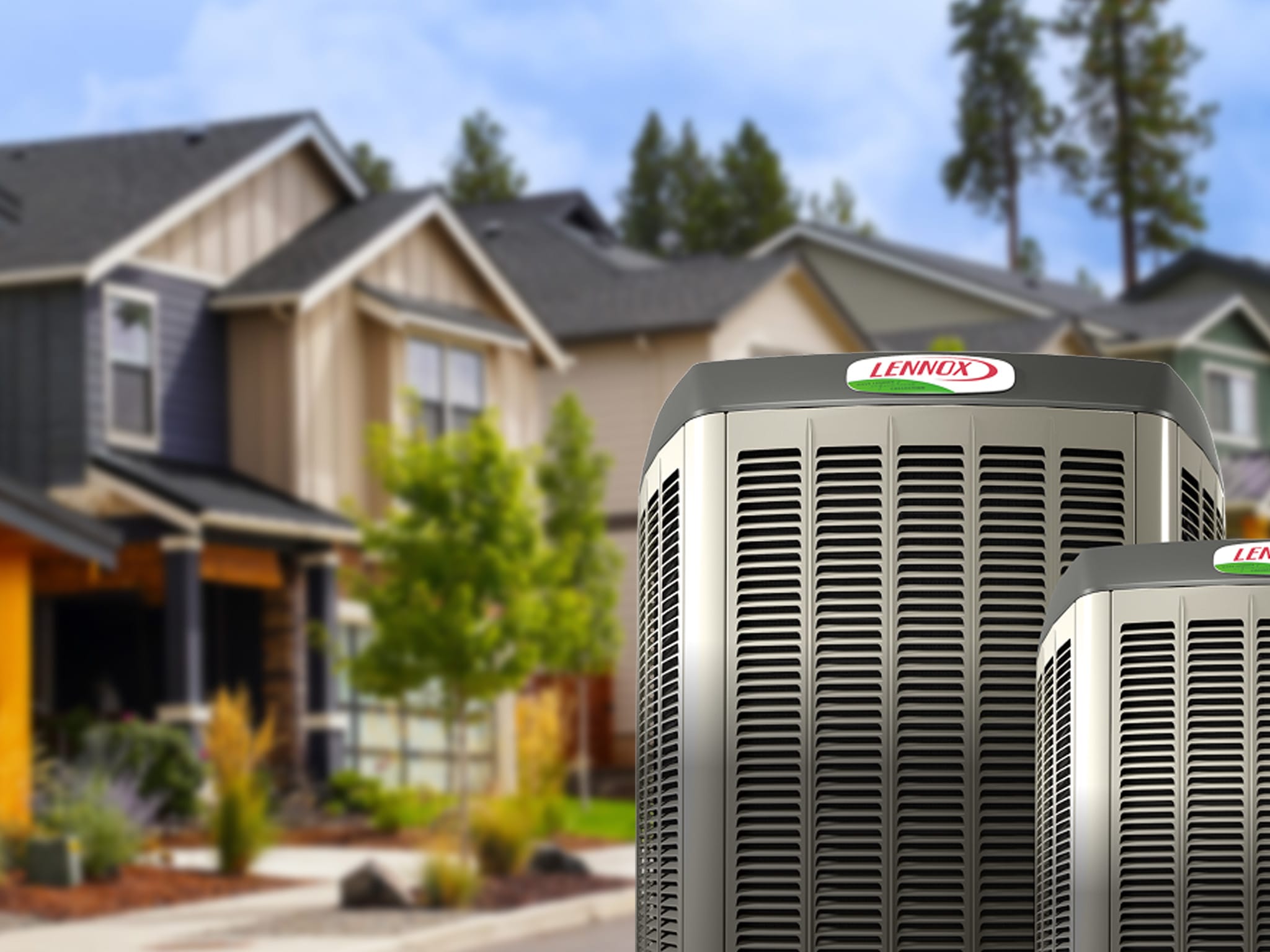 Lennox air conditioners outside a new home